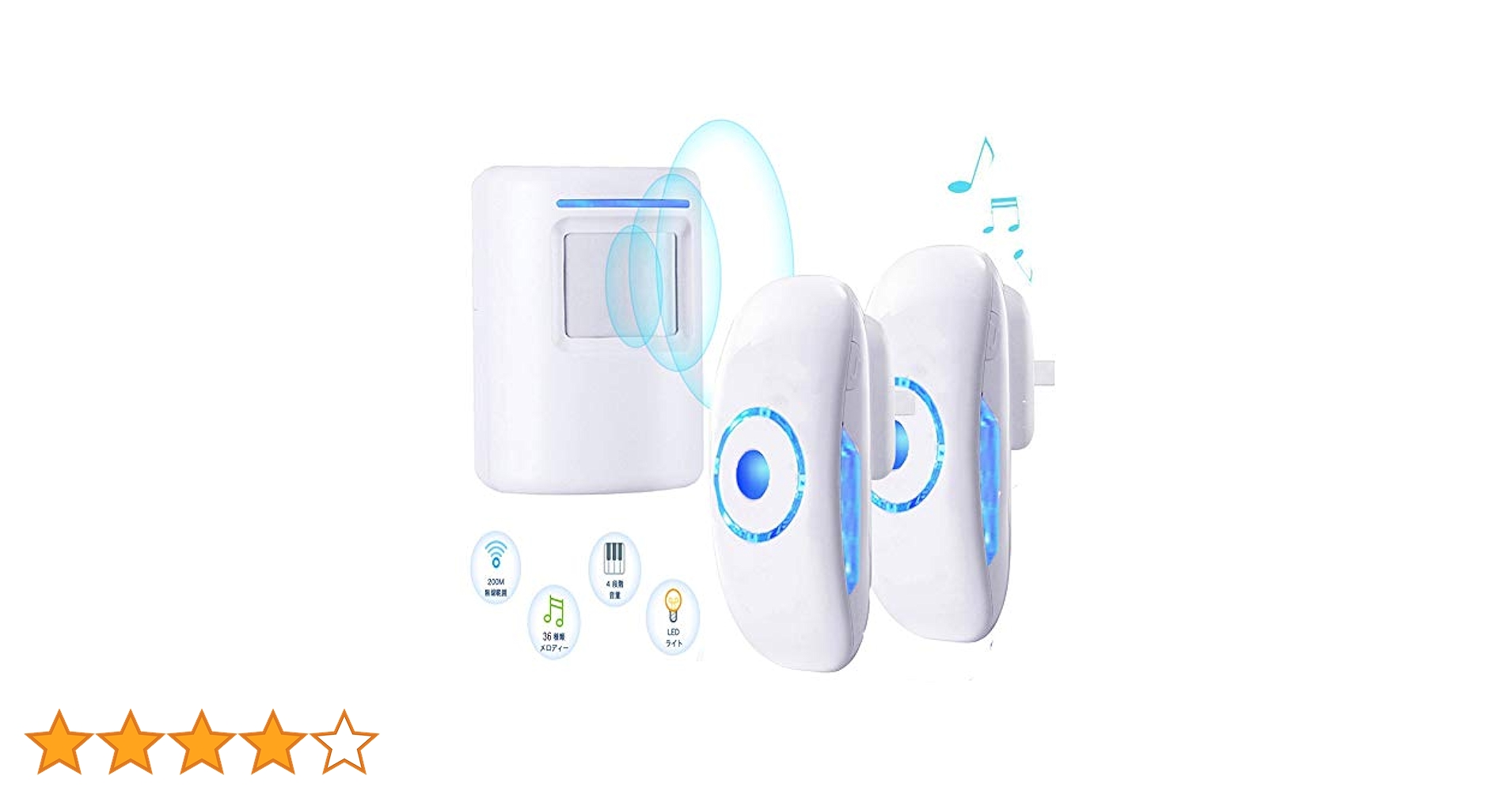 Amazon.co.jp: ワイヤレスチャイム 玄関チャイム 人感センサー